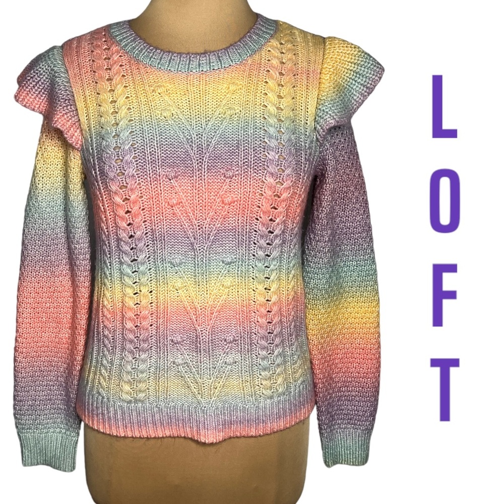 LOFT Multicolor Striped Sweater
